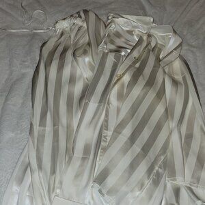 Silk pajamas striped